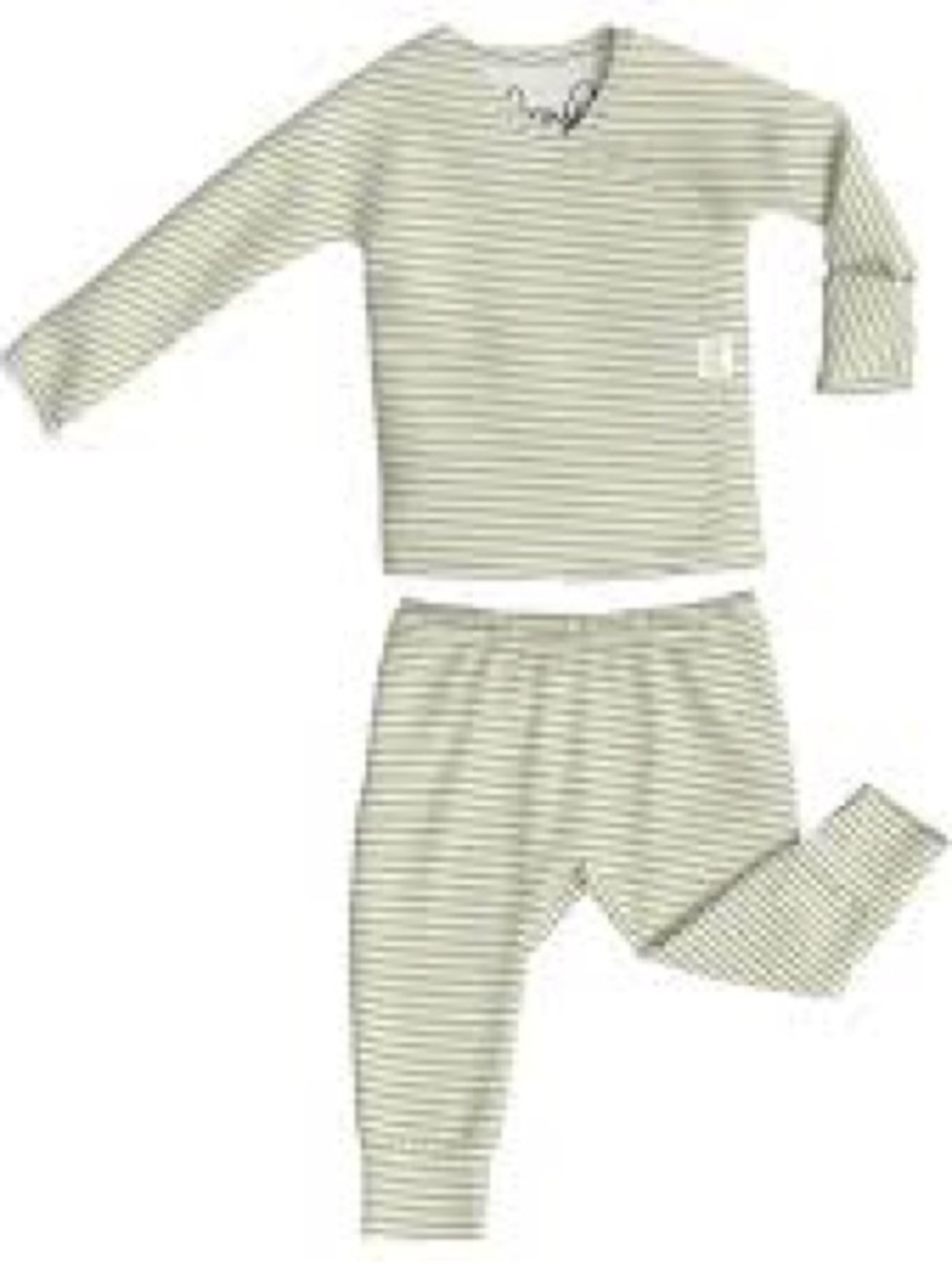 Bonsie Baby Striped Green Two Piece Set - Newborn